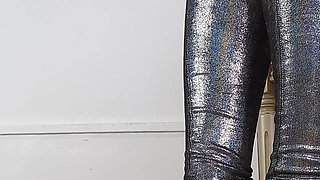 Shoeplay and Walking in Holo High Heel Thigh High Boots (shoe Collection) - Dame Olga 4K (718)