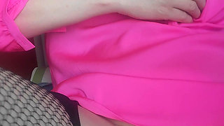 Hot amateur milf ,Wet pussy games with the piglet on the balcony