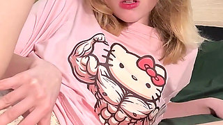 Pink Tee Pixie Bed Phone Glow - Panty Tease to Finger Bliss