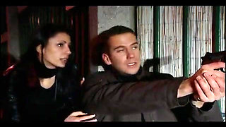 Deep double penetration for a hot brunette