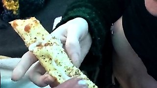 Czech amateur bangs outdoor pov