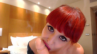 Smoking Blowjob. POV & Eye Contact