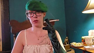 MistressThrope Smokes All-White Virginia Slim 120s Gloved