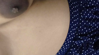Girl mess with her body in bed