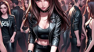 Anime Sexy DJ Synthwave Retrowave Electro AI