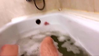 My whore stepsister undressed after I bathed her in the