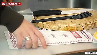 Steak And Blowjob Day Specials In A Public Spanish Restaurant With Pablo Ferrari, Caomei Bala And Max Cortes
