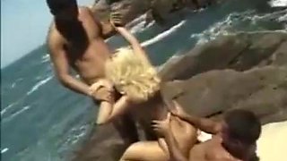 Fantasy attacked on the beach: Doggy, Cowgirl  Hardcore Porn