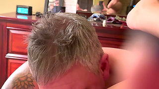 Big Tit Dirty Blonde MILF Takes Load on Face