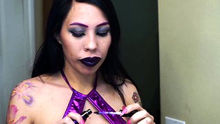 Brunette slut pov blowjob in close up HD