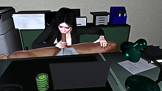 3D BBW slut mature milf cheating with her boss in the office