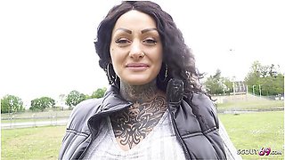 First Anal Sex For Big Tits Tattoo Model Mia Roux At Pickup Casting