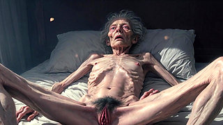 Horny 90 Year Old Skinny Granny Masturbates Her Hairy Wet Pussy - Frail Solo Play