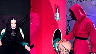 Lusty squid game slut pumped full of cock gloryhole style