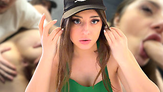 Facefucking, Deep Throat, Pussy Licking and Rough Sex with the Big Ass Barista and Her Big Boobs - Luna Doll