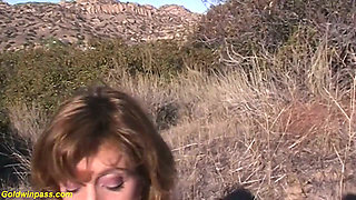 Monster tit milf picked up for outdoor fucking