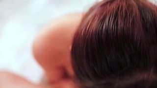 Nude youthfull Chinese doll rails a boy in bathroom