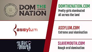 Degraded teen ass slut is dildoed deep