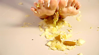 Barefoot Fruit Crush & Feet Licking