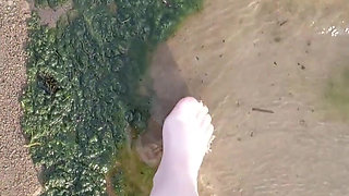 Getting a Little Wet at the Beach