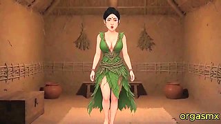 Desi Tribal Village Beauty Hot Passionate Night with Traveler in Forest Hut