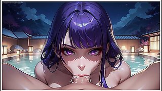 Sex With Shogun Raiden At The Hot Springs With Car Toon