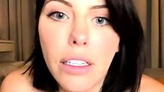 Big boob brunette masturbates on webcam