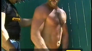 Pumped dudes want to get adventurous and play with their cocks outdoors