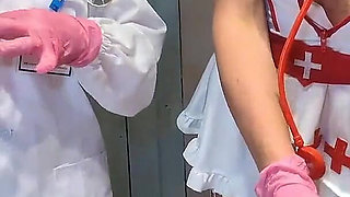 FFM Threesome - Doctor and Nurse Make Sick Patient Cum