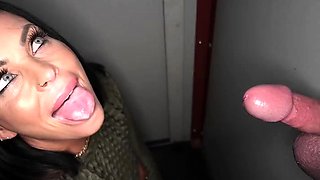 Charlie glory hole blowjob