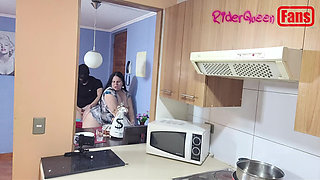 Videos for Fans: a Masked Young Man Fucks Me in the Kitchen