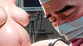 Perverted Doctor Worshipping Pregnant Woman Feet During Exam