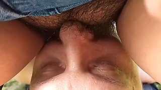 licking whore draining cunt juice from fat furry cunt