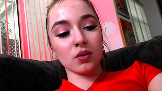 Beautiful horny brunette toys masturbation sh