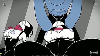 Amateur threesome, big boobs, 60 fps