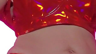 Mistress Eva Latex Fetish Domina Femdom Goddess Gold Boots Big Ass BDSM Solo