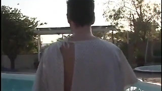Hot Nurse in White Stockings Rides Patient Dude Outdoors