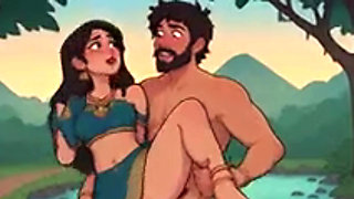 Pushpa and Srivalli romance in jungle ( AI generated )
