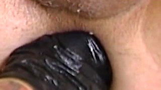 Humiliating dildo penetrated in guy ass