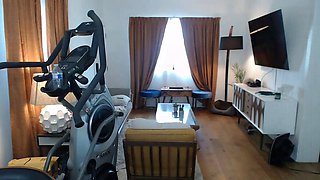 Amateur striptease and Solo masturbation