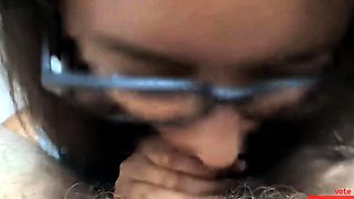 Teen Latina Babe Gives a Quick Blowjob Before School