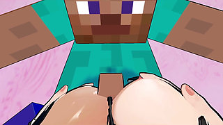 Minecraft Steve Mines Female Rover's Cave (wuthering Waves) - Cursed 3D Animation (1080p 60fps)
