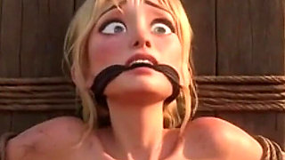 Blonde Slave Tied in Jungle - Extremely Wet for African Tribal Fucking