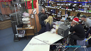 The busty blonde comes back for a very private deal (CzechPawnShop)