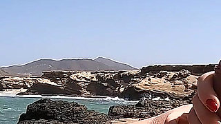 Nasty Girl Gave Me Stunning Handjob at a Nude Beach with a Huge Cumshot