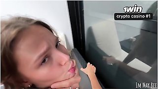 Fucking My Petite Girlfriend By The Pool On Vacation. Cum On Face