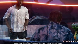 Curvy Wife Mia Cheating her Hubby with 2 Massive BBC 3D