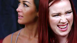 Pervy CFNM cougars tugging guys cock