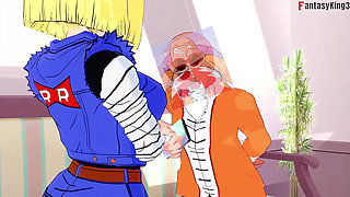 Kame Roshi Offers Help to Android 18 in Exchange for a Favor - Dragon Ball Zex Series