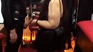 Piss Soaked Latex Gimp Begs for Mature Domme's Golden Shower